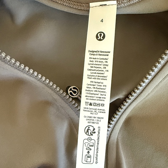 lululemon Define Cropped Jacket Nulu Fabric in Warm Ash Grey Size 4 - Picture 4 of 6